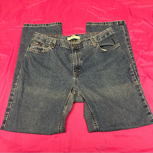 Y2K Vintage Tommy Hilfiger Denim Baggy Jeans Women’s Size 12 ￼ - Picture 1 of 5